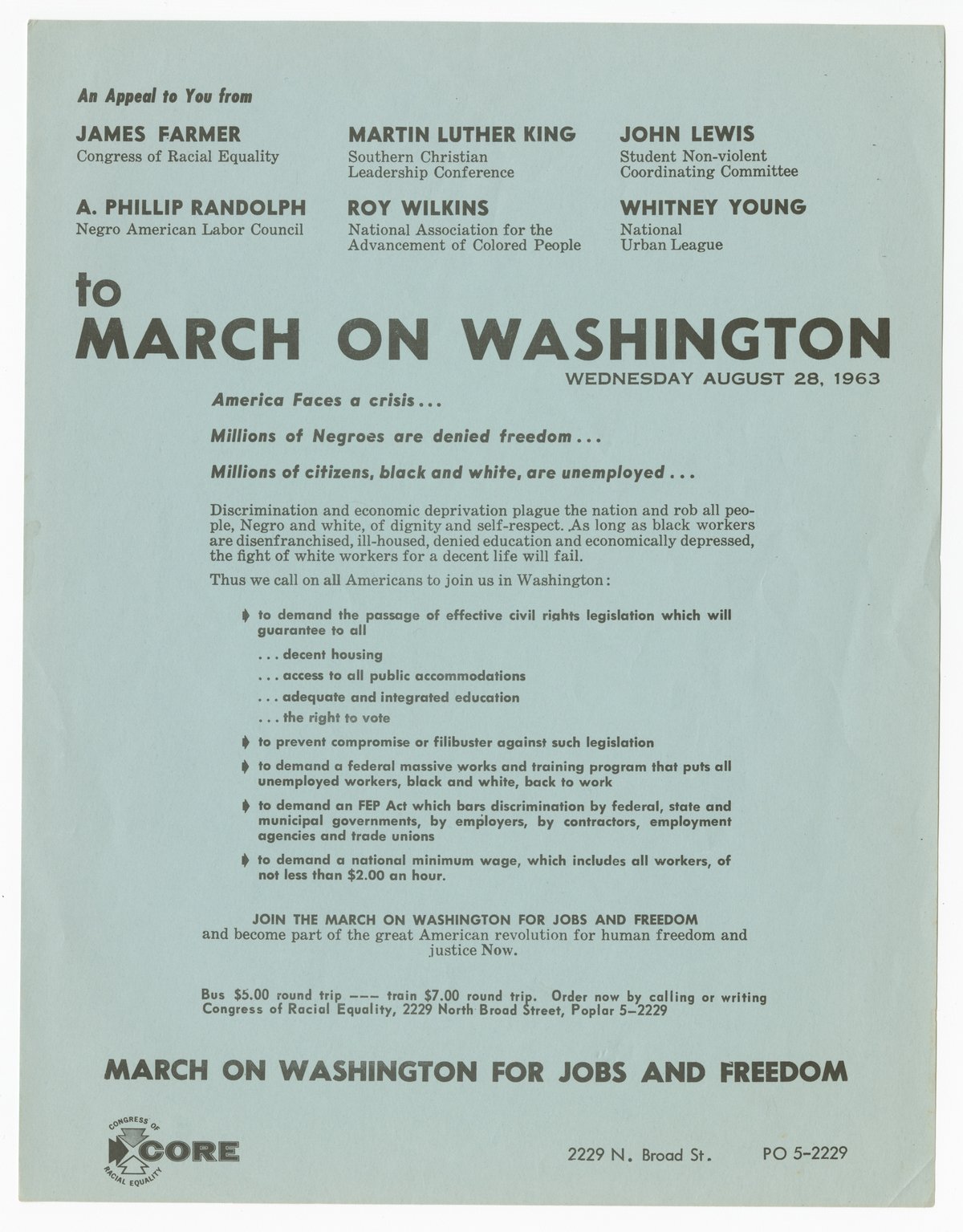 Historical image for Congress of Racial Equality